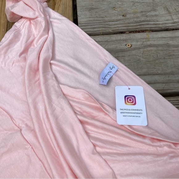 SEXY Mama Maternity Dress Pink Off the Shoulder Shower Party Photo 18/20 XXL 2x - Picture 6 of 8